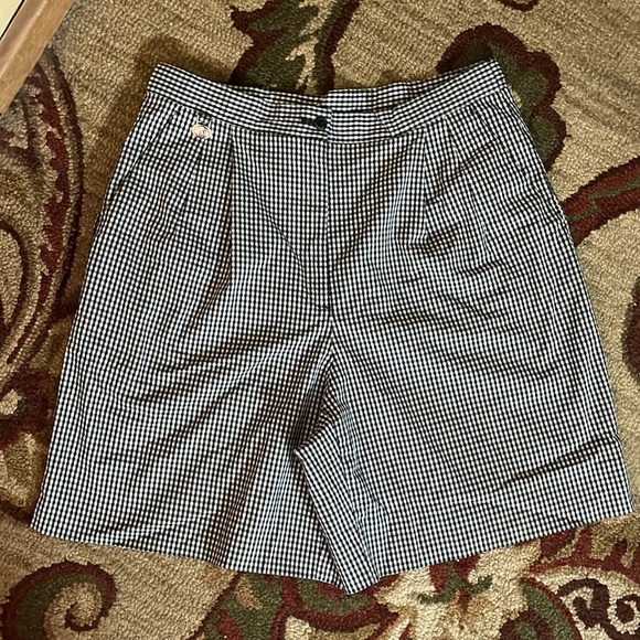LIZ GOLF Sport sz 14 Checkered Plaid Bermuda Short Black White Stretchy $59
NEW - Picture 11 of 11